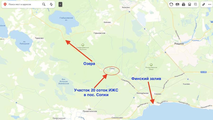 п. Сопки. Участок ИЖС 20 соток на берегу р. Гладышевка