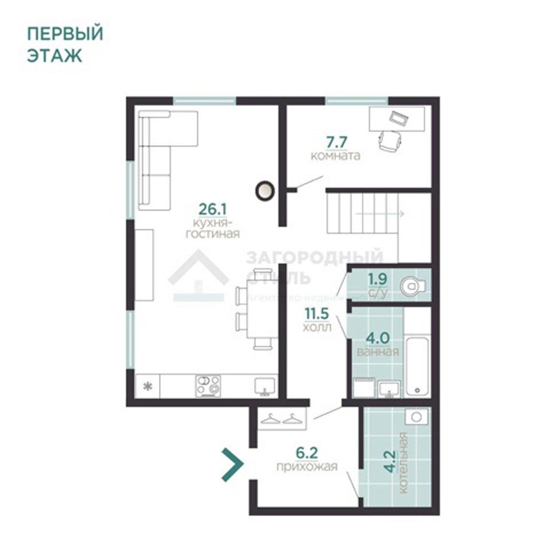 д. Малое Коновалово. Зимний дом 110 кв.м на участке 7,6 соток