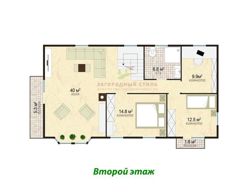 д. Порошкино, ИЖС. Новый коттедж 178 кв.м на участке 12,5 соток