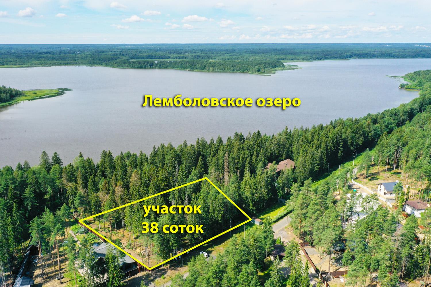 Грузино, берег Лемболовского оз. Участок 38 соток
