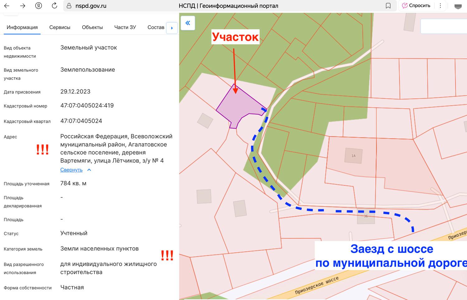 д. Вартемяги. ИЖС участок 8 соток