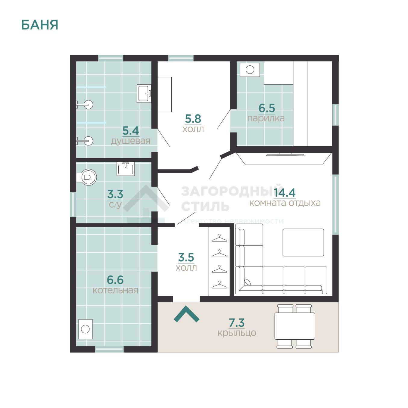 д. Светлое. Дом-баня 52 кв.м на ИЖС участке 10 соток