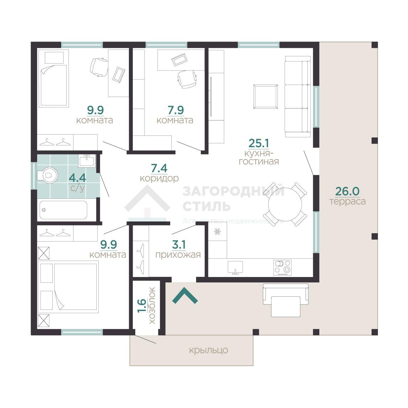 пос. Уткино. Дом у озера 95 кв.м на участке 6 соток