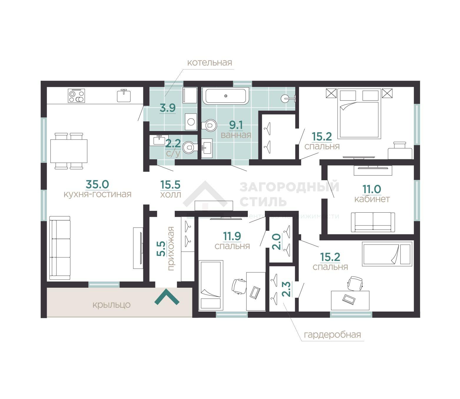 Колтуши. Новый коттедж 145 кв.м на участке 10,5 соток