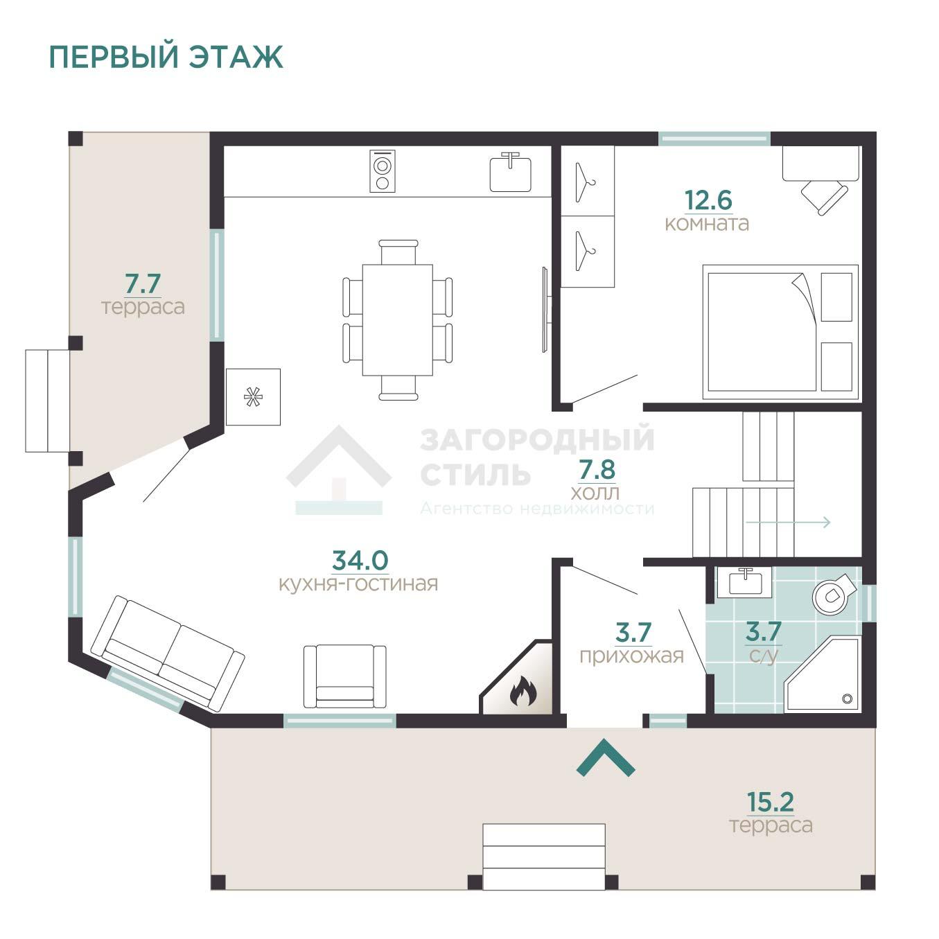 д. Куйвози. Коттедж 150 кв. м на участке 6 соток
