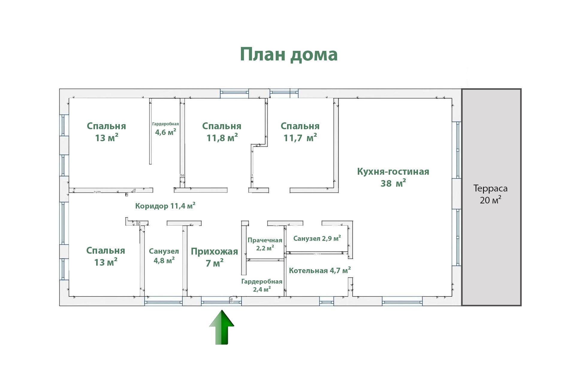 д. Касимово, ИЖС. Новый коттедж 160 кв.м на участке 6,2 сотки